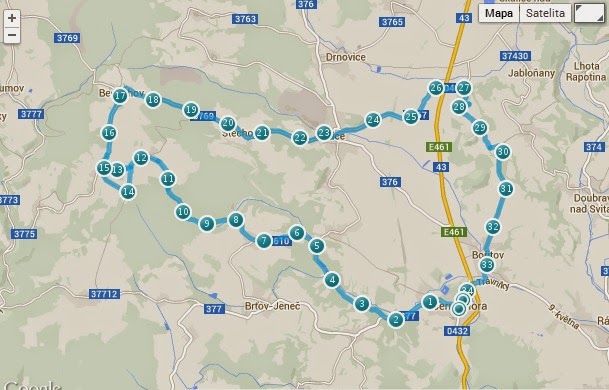 Map of the route